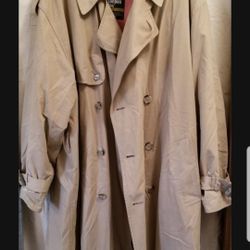 London Fog Mens 44R Tan Overcoat