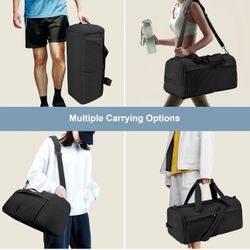 NEW Travel Duffle Weekender Carry on Overnight Bag Gym Duffel Bag w/ Shoe Compartment Women Men