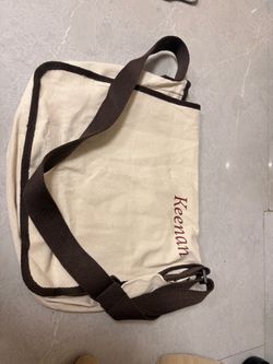 New Keenan Ivory Brown Shoulder Bag 14”