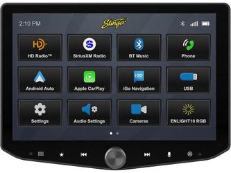 Stinger RB10JK11X Jeep Package HORIZON10 digital multimedia receiver with floating 10" screen for select 2011-2018 Jeep Wrangler JK models