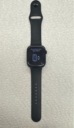 Apple Watch Series 10 46mm Black Aluminum GPS Smartwatch AS-IS Scratched