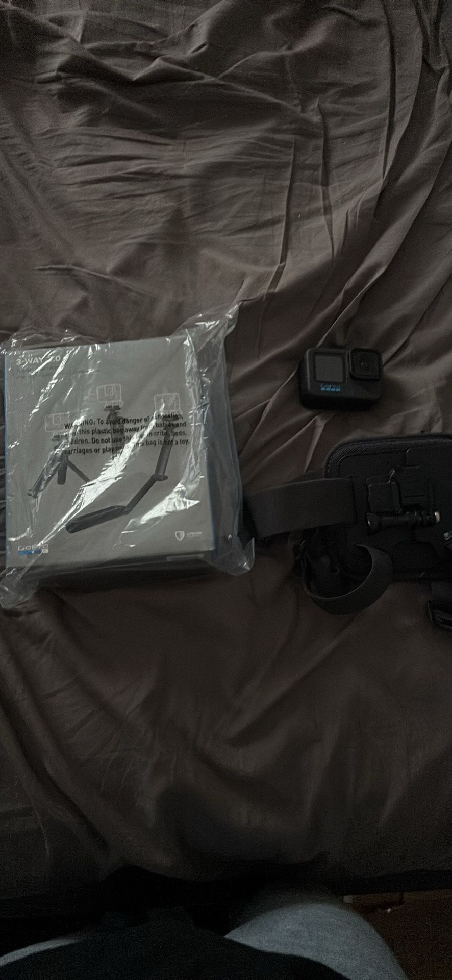 GoPro Hero 12 with new still sealed accessorie (3 Way 2.0) Also comes with a lightly used chest strap