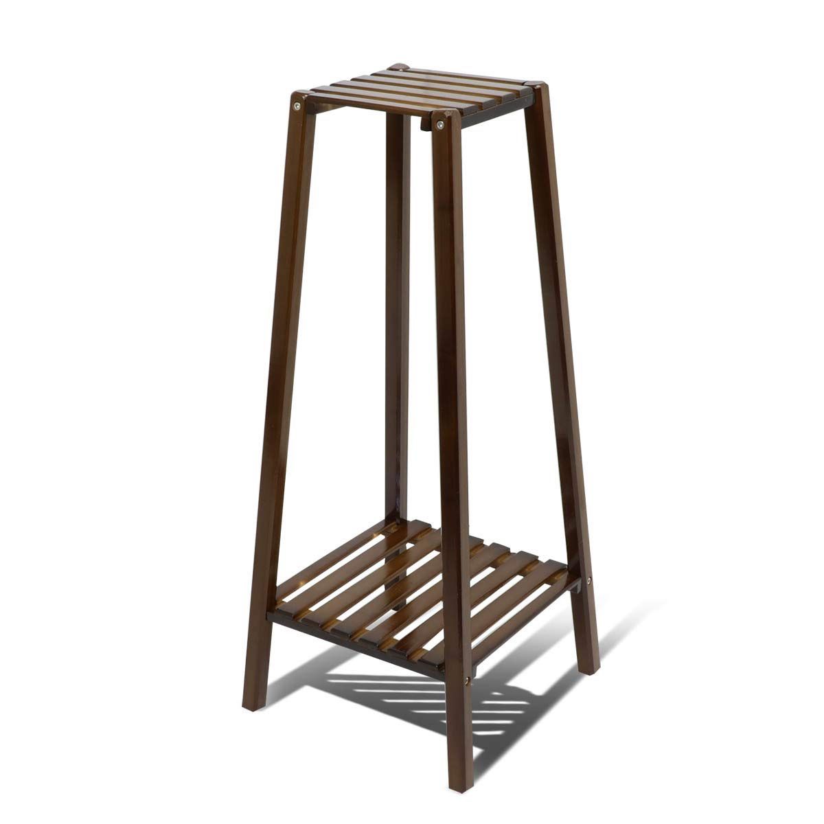 Portable Plant Stand Bamboo Display Shelf