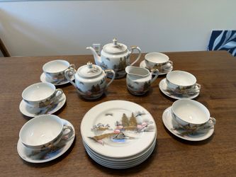 Vintage Japanese Tea Set Service for 6