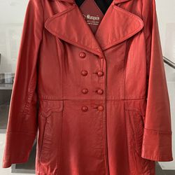 Red Leather Jacket (Size M)