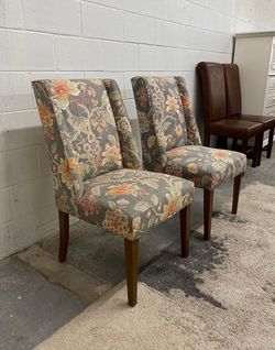 Floral Upholstered Accent Chairs