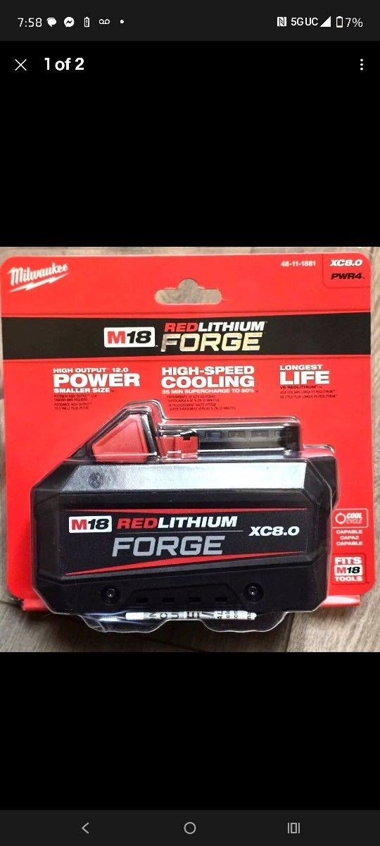 Milwaukee Forge 8.0 Battery