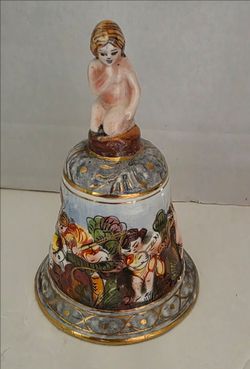 Vintage Italian Capodimonte Porcelain Bell