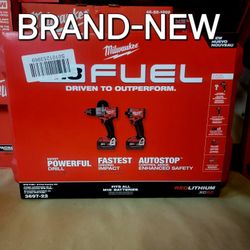 Milwaukee
M18 FUEL 18V Lithium-Ion Brushless Cordless Hammer Drill and Impact Driver Combo Kit (2-Tool) with 2 Batteries