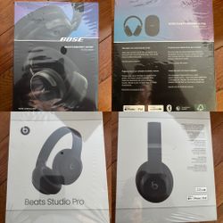 Bose QuietComfort Ultrs  & Beats Studio Pro headphones