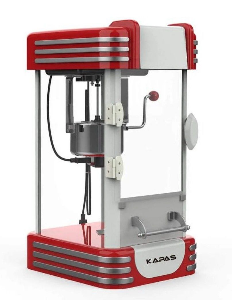 Popcorn Machine, Red Tabletop Popcorn Maker with Accessories