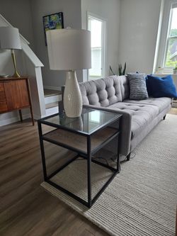Glass top end table