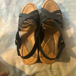Clarks Women Ellen Grace Leather High Heal Sandals
