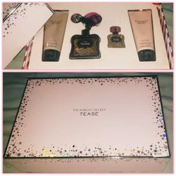NEW IN BOX VICTORIA'S SECRET NOIR TEASE 4 PIECE GIFT SET EAU DE PARFUM FRAGRANCE WASH LOTION