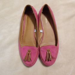 MERONA  Driving  Flats Moccasin Hot pink Size 81/2