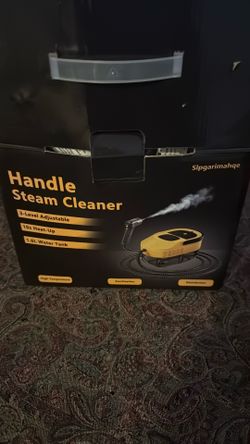 Steam cleaner with handle and all attachments