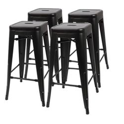 Used Black Stool Set Of 4