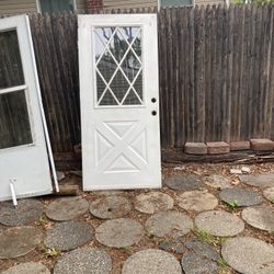 Steel door with window no frame