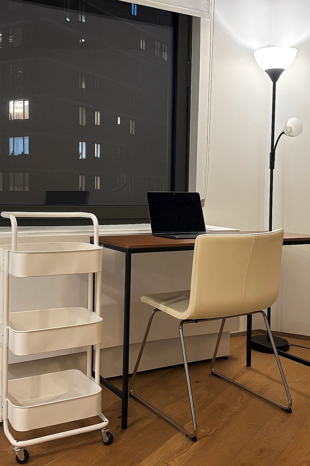 IKEA Table, Chair, Lamp Set With Free Roller Cart