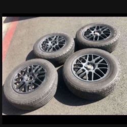 4 - 245/65r17 5x4.5 5x114.3 Tacoma Pilot Crv Cr-v Hrv Suv Rims Wheels Good 80% Treads Tires !!!!