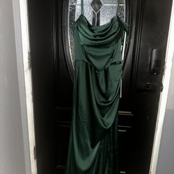 green long dress