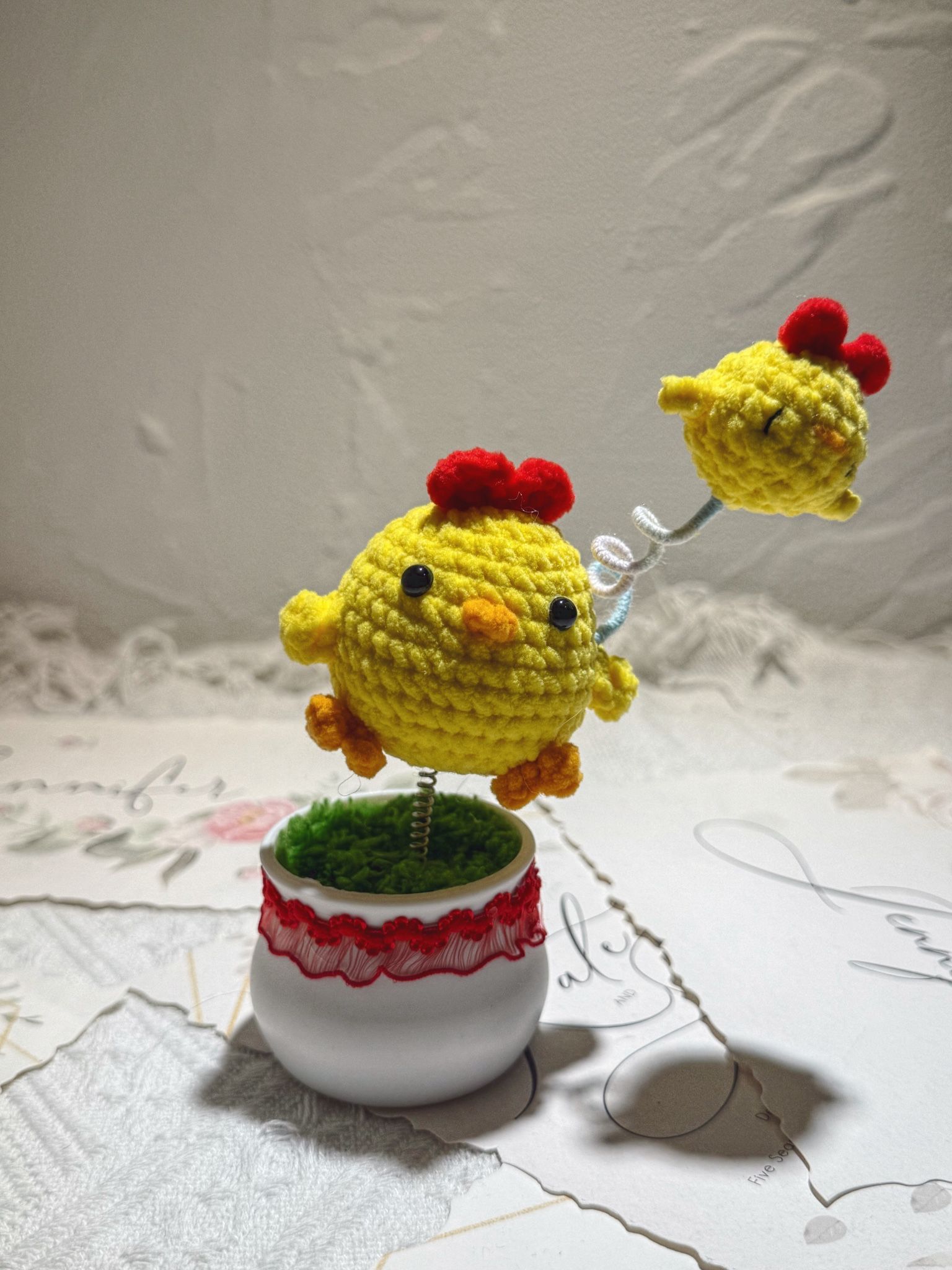 Crocheted Potted Chick