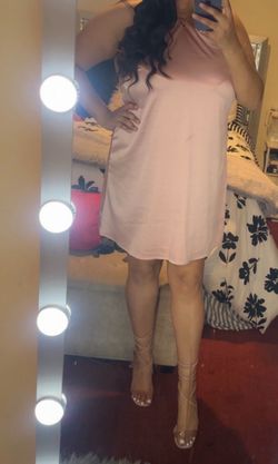 Pink halter top loose dress