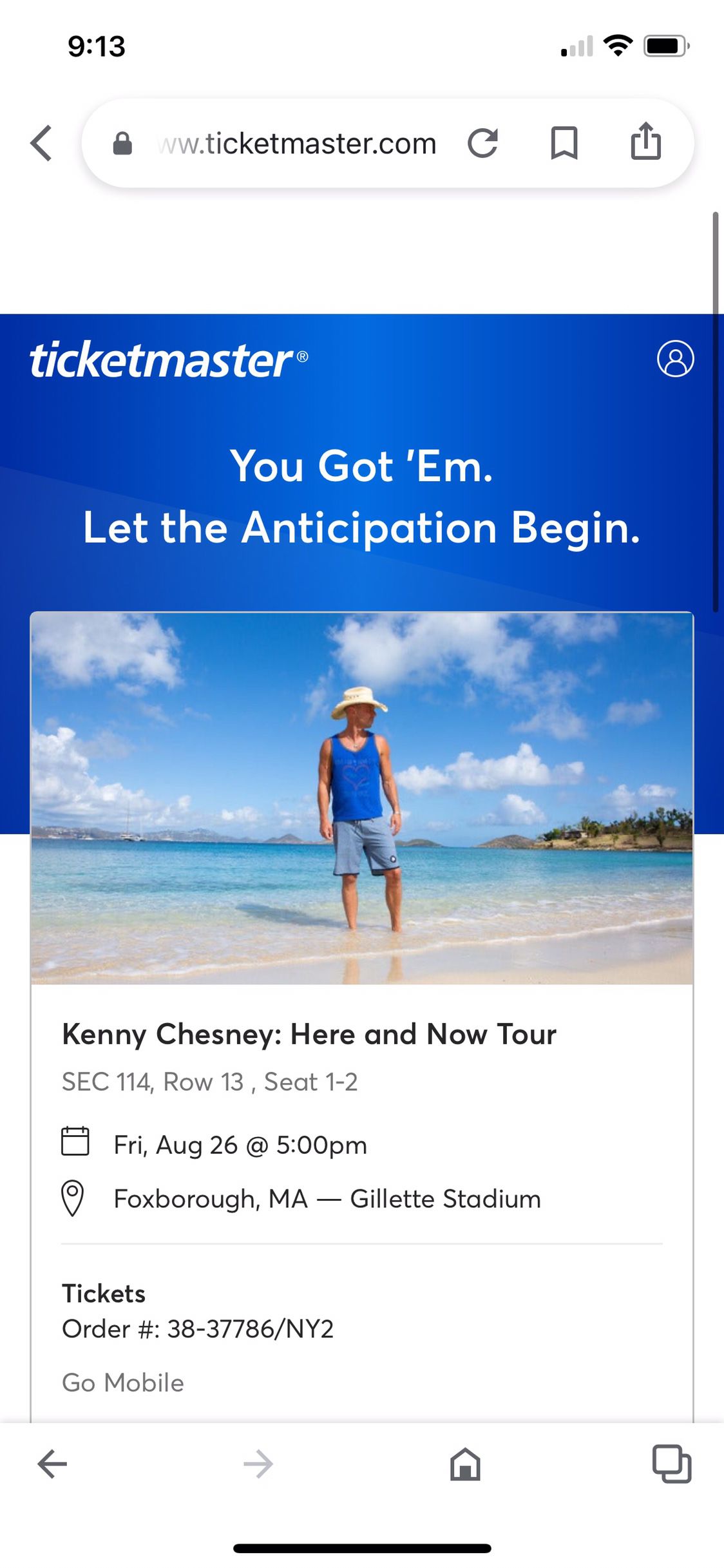 Concert Tickets For Kenny Chesney