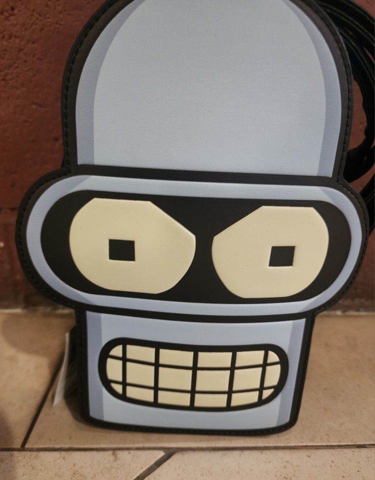 Futurama Bender Head Crossbody Purse Bag NWT