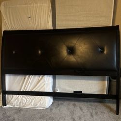 Leather headboard king