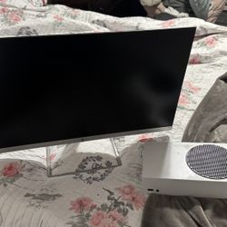 Xbox Series S And Gaming Monitor With Controller 