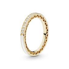 Pandora 14K Radiant Hearts of Pandora Ring 150186CZ size 5 1/4