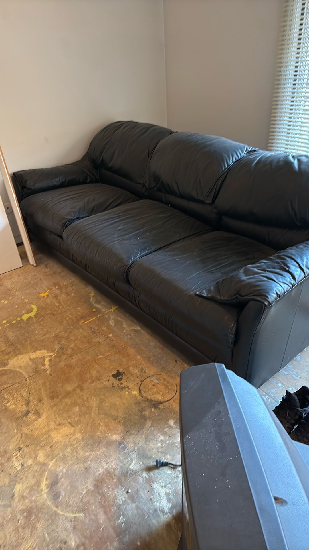 Leather Couch , Chair For Free