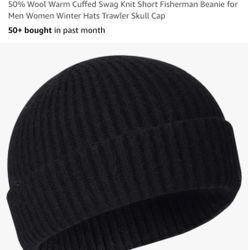 50% Wool Beanie, New