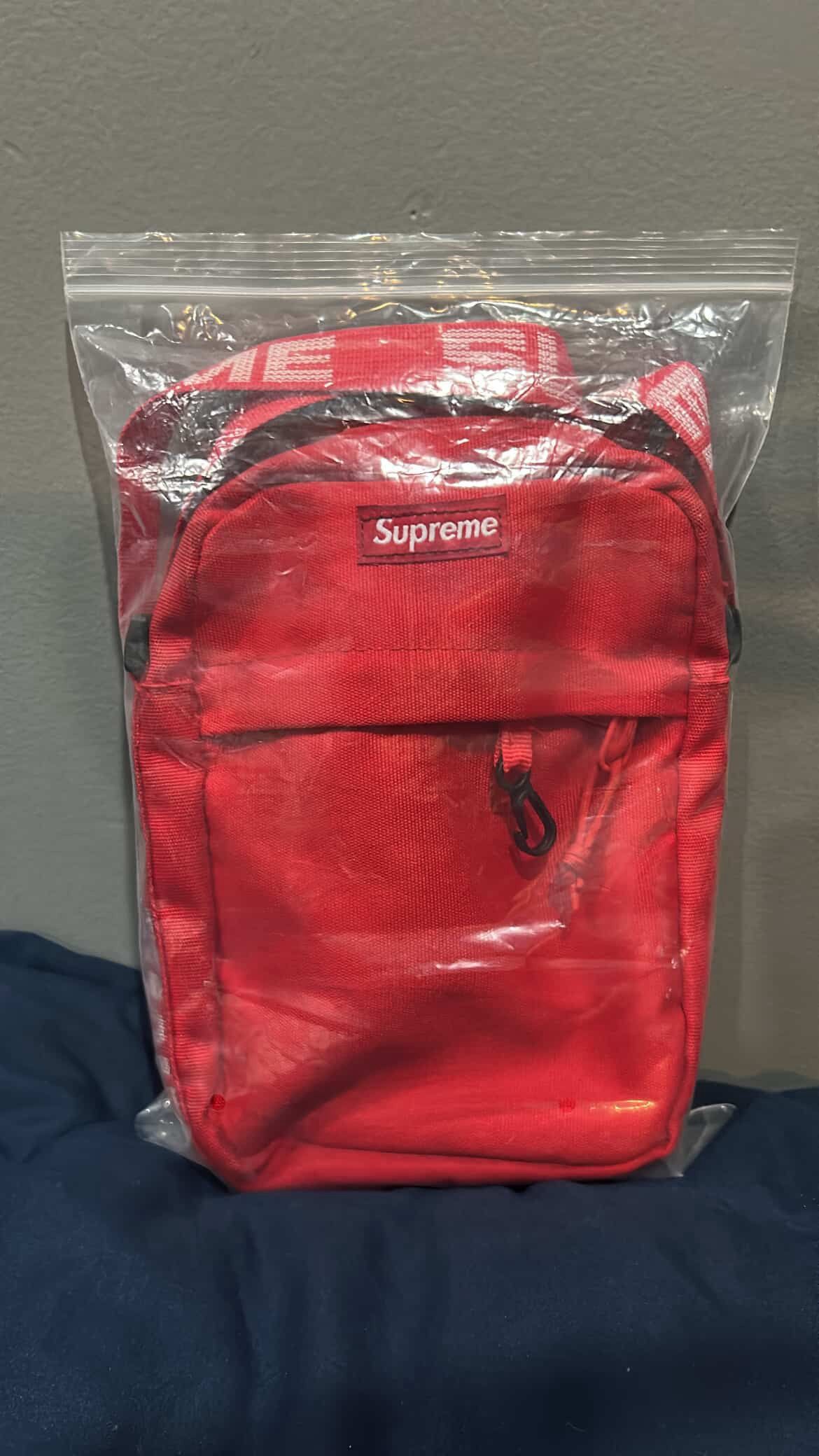 Red Supreme Side Bag