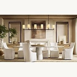 Chandelier - Restoration Hardware  (RH) - Wright 72"  – Hammered Pewter – Like New Open Box – 50% Savings