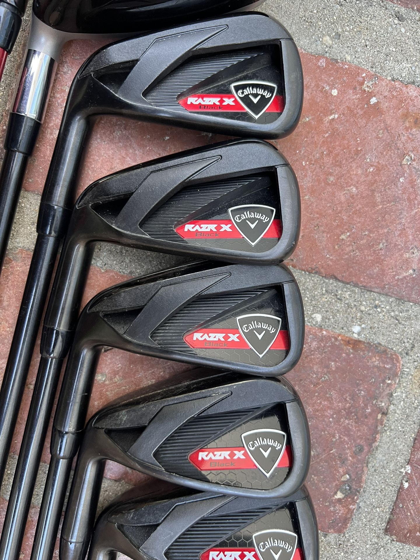 callaway razr x black iron set 5-9 P, S, A , 4 Hybrid, And Driver