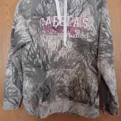 Women's Size Small,  Cabelas Camouflage Hooded Sweatshirt 