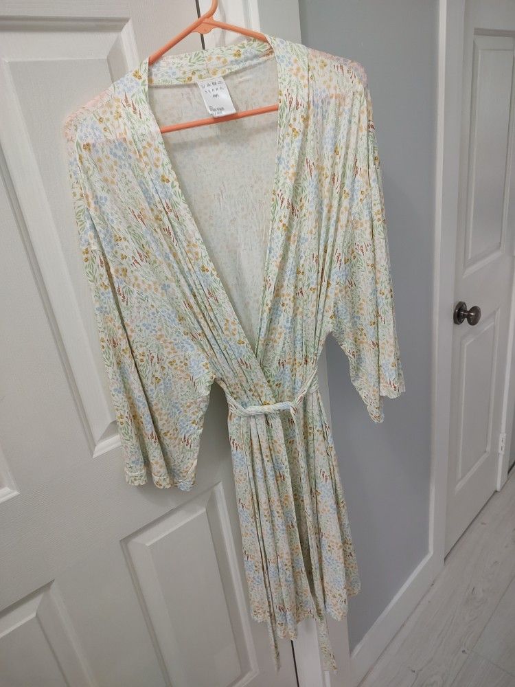 Serra Floral Soft Robe M/L New