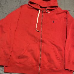 Red Ralph Lauren Zipup Hoodie XXL