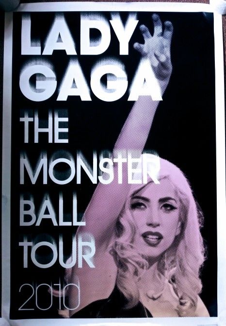 RARE Lady Gaga The Monster Ball Tour 2010 Concert Poster
