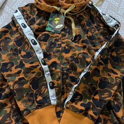 Large Mcm X Bape Hoodie 