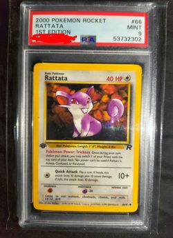 PSA 9 Rattata 1st Edition Team Rocket