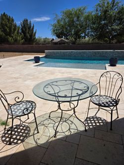 Vintage wrought iron bistro set