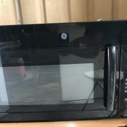 Black GE Over The Stove Microwave