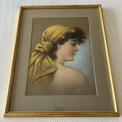Original Signed Pastel - Antique