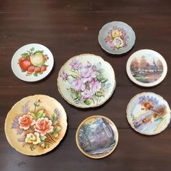 Vintage Decorative Plates: Assorted 7 Piece Plates 