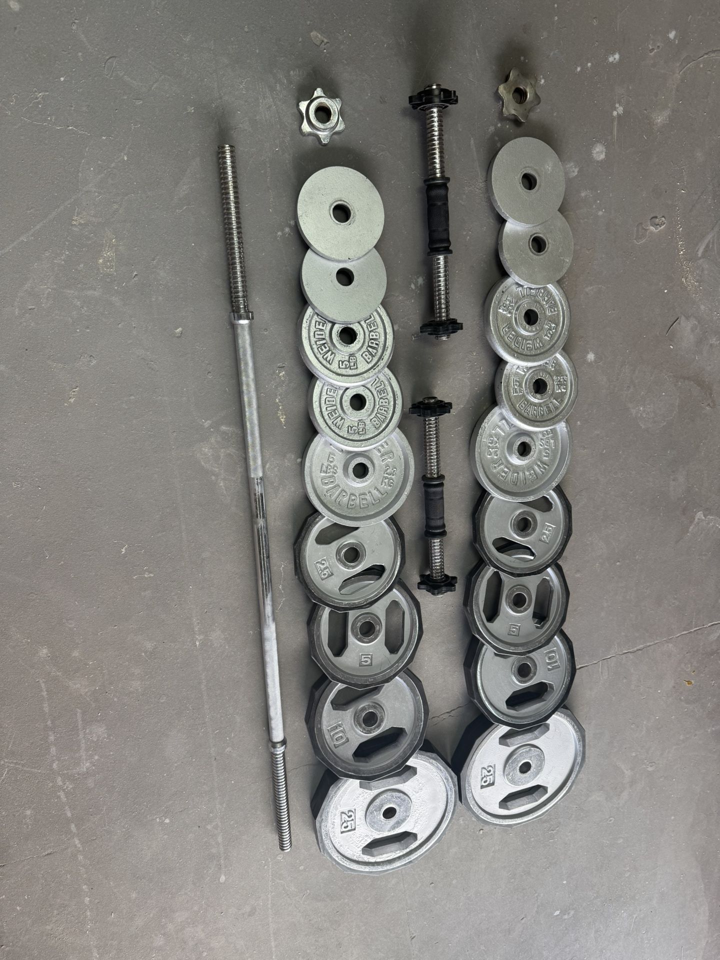 Dumbbell and Barbells Set