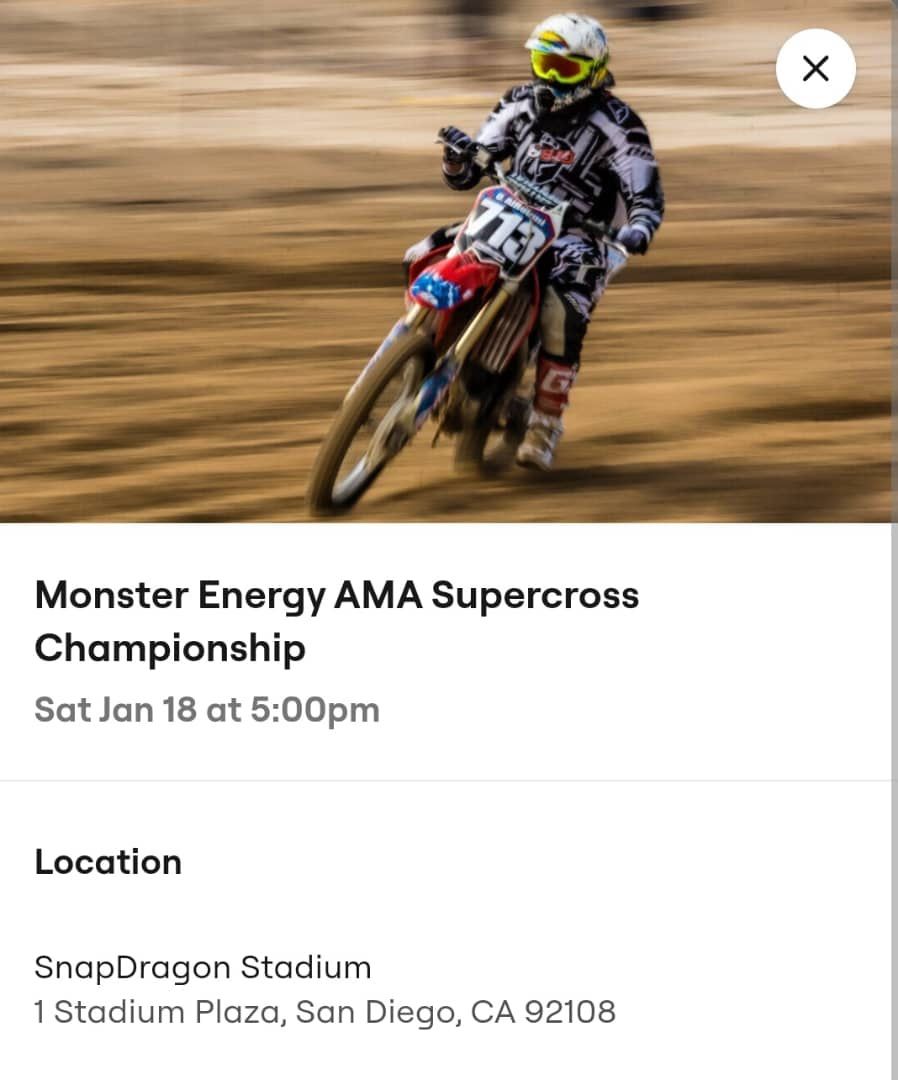 Monster Energy Ticket