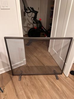 Dark Bronze Metal Mesh Fireplace Screen